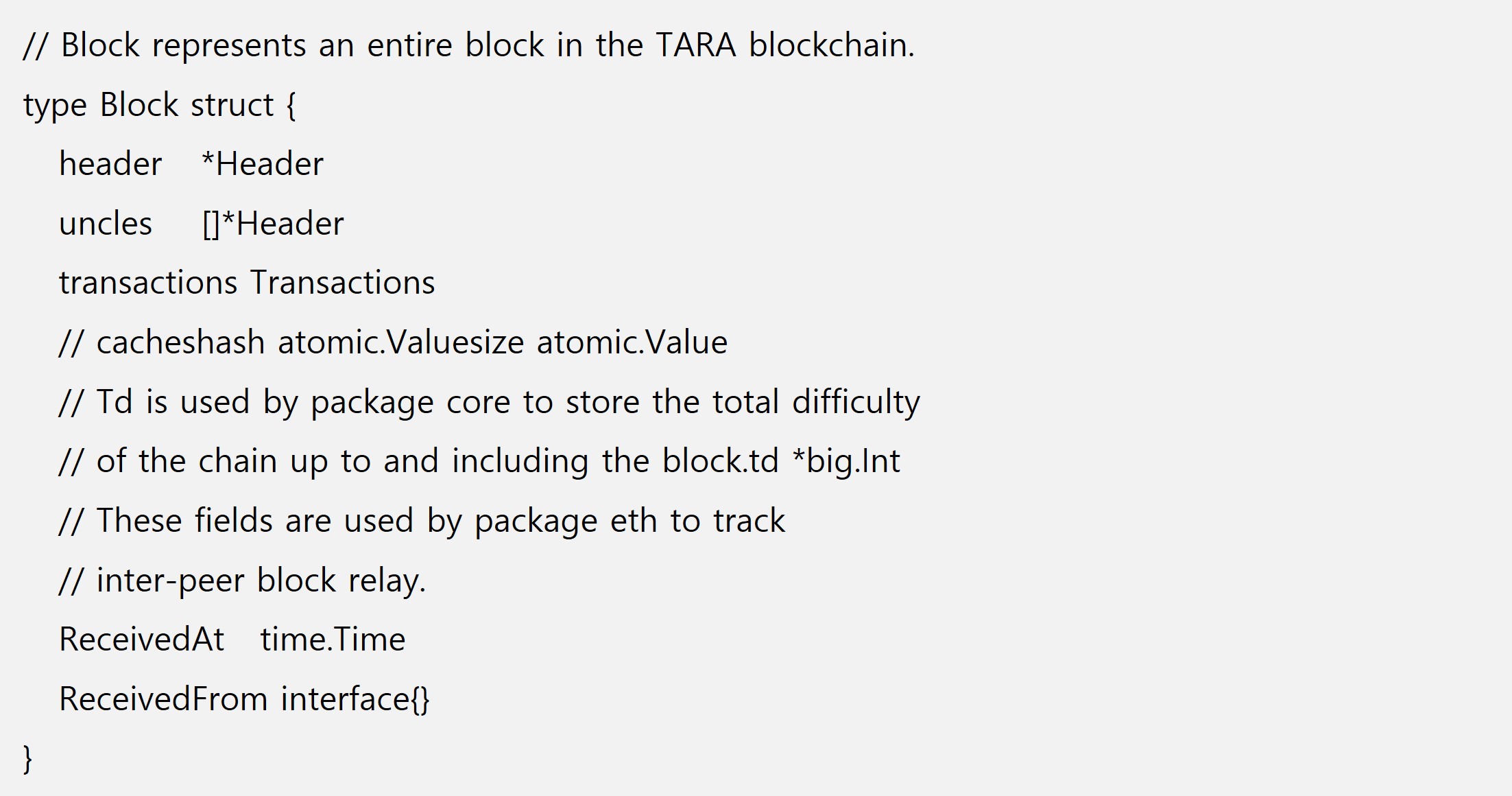 TARA Chain block